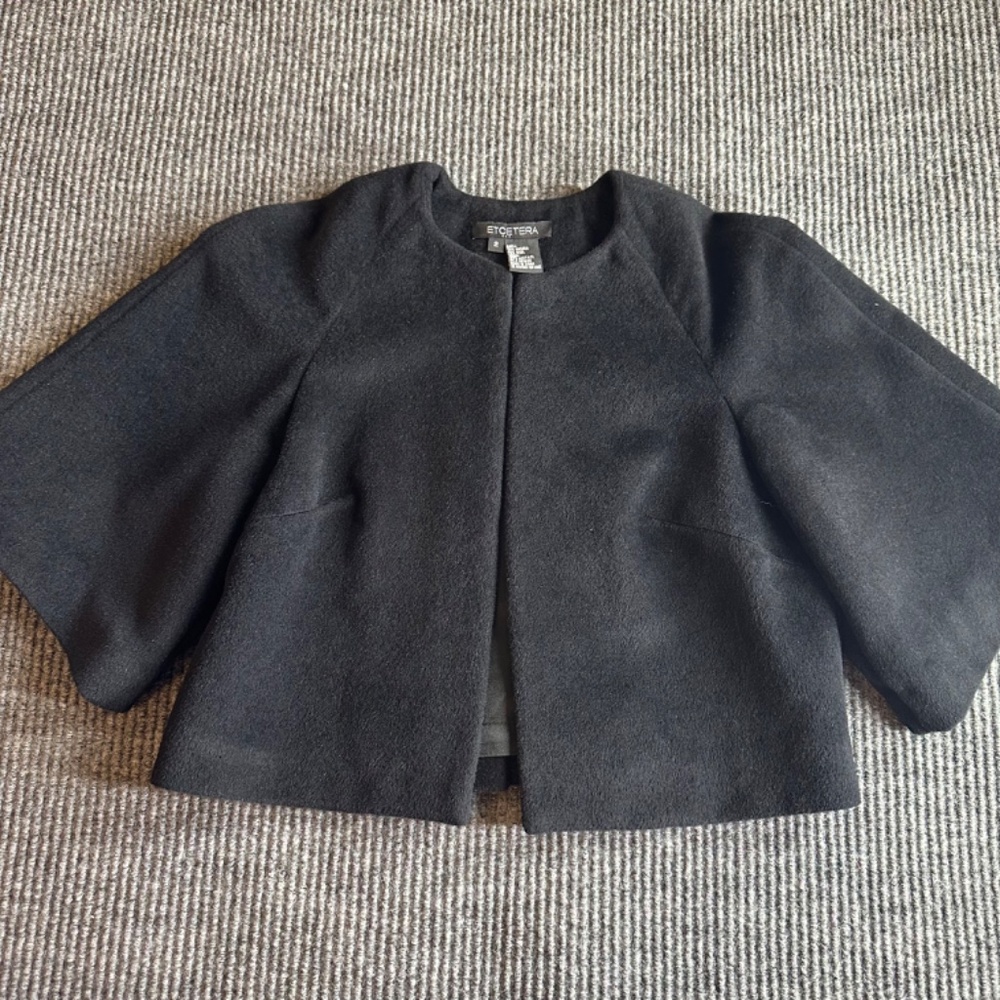 Etcetera Angora Wool Blend Jacket In Black Women'… - image 2